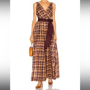 ✨ STAUD Mika Jumpsuit in Mocha Plaid ✨